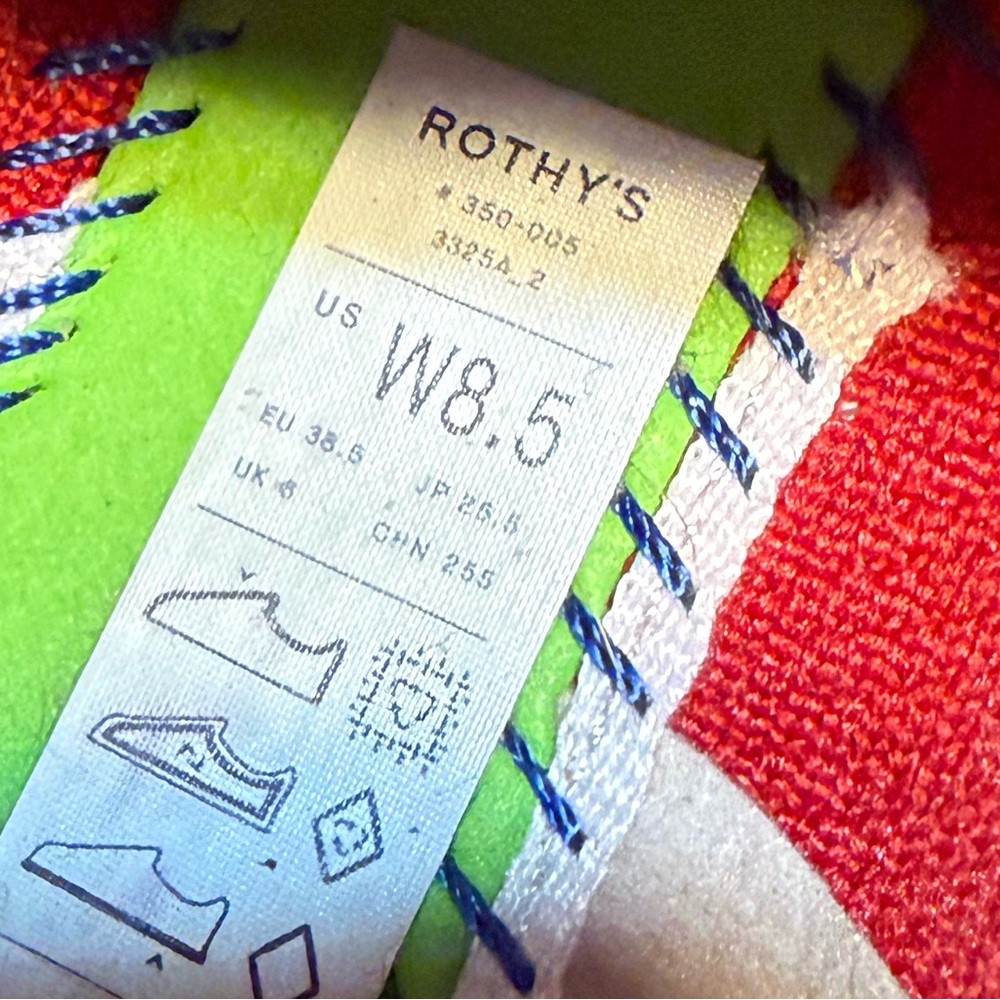 Rothy's The Double Buckle Mary Jane Flats Shoes Red Size 8.5 - Picture 11 of 12